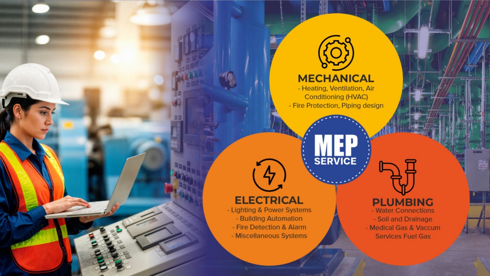 Mechanical, Electrical & Plumbing under one roof